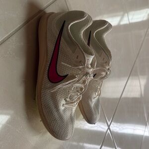 Nike Kids Cream and Pink Athletic Sneakers